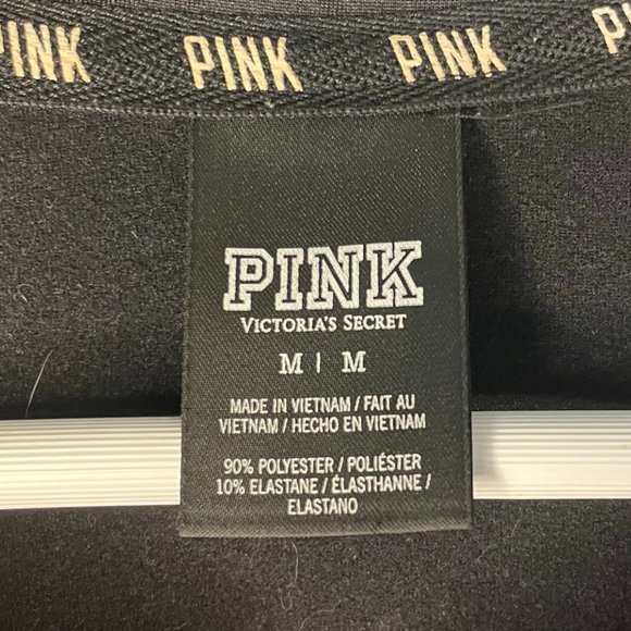PINK Victoria's Secret Black 1/4 Zip Pullover - Picture 2 of 7